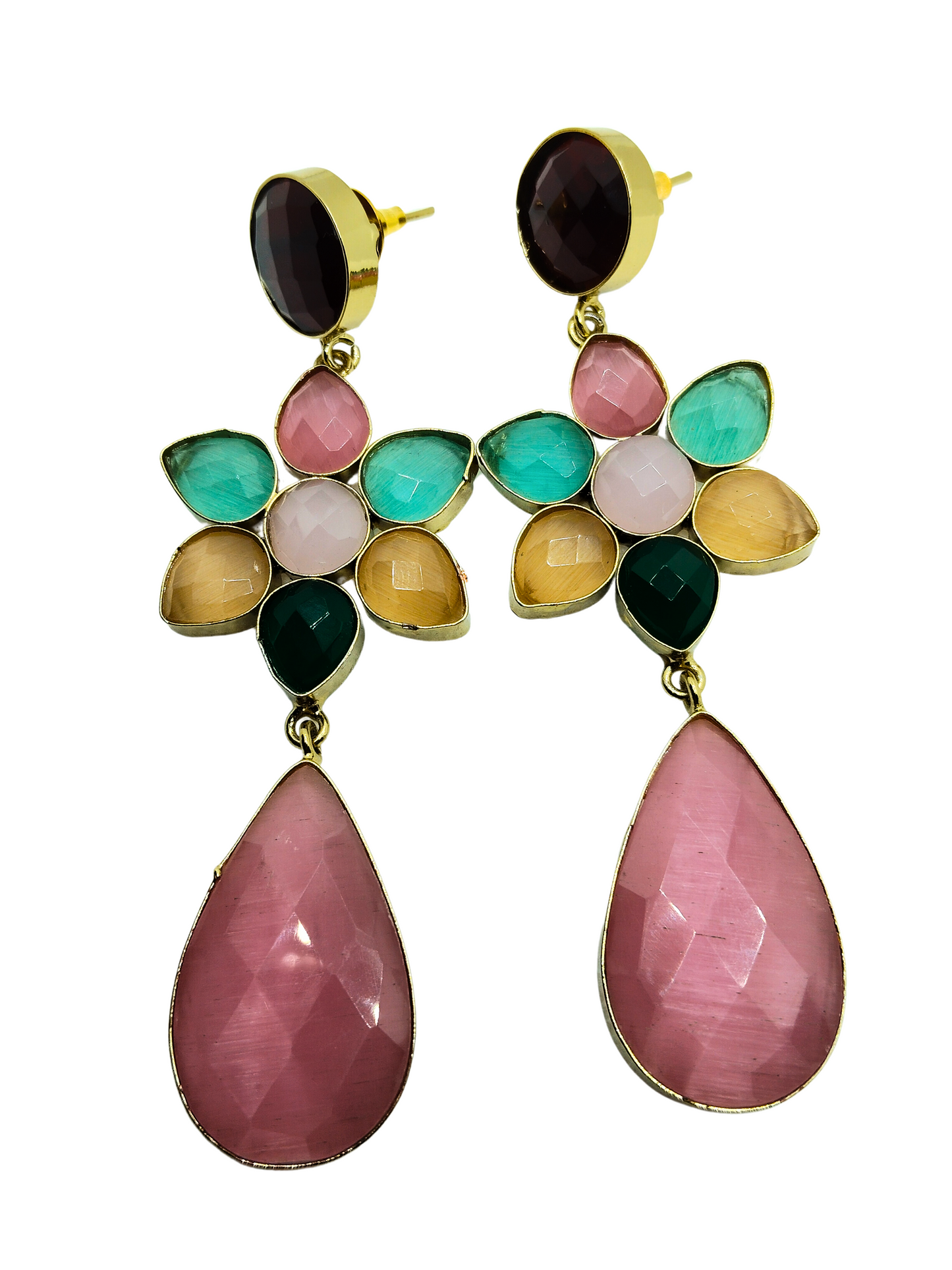 MULTI MENKA LONG EARRING