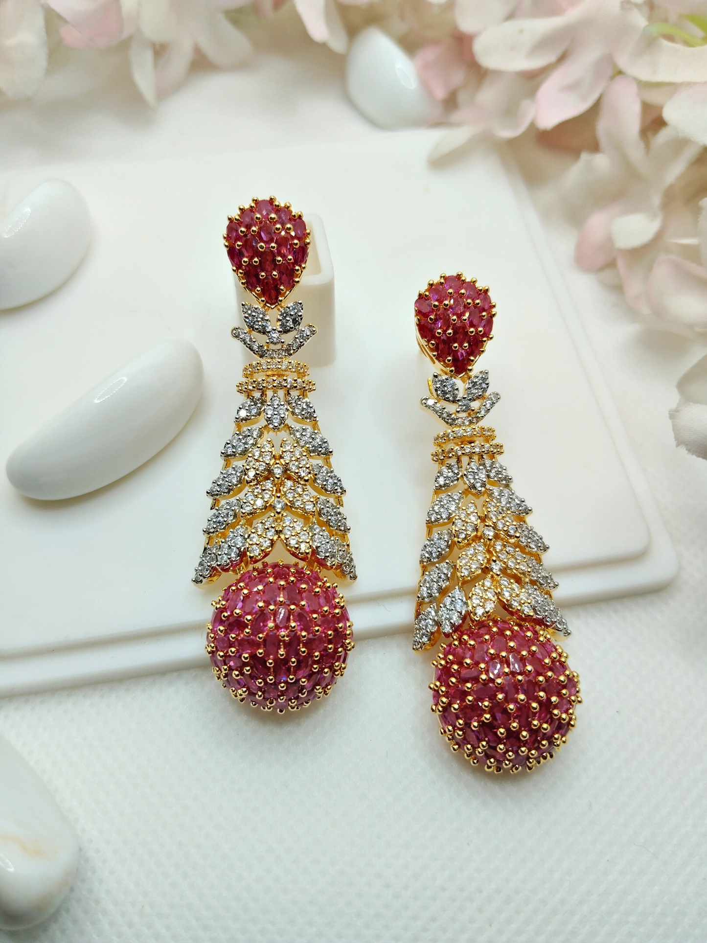 RUBY RATI AD EARRING - 65% OFF