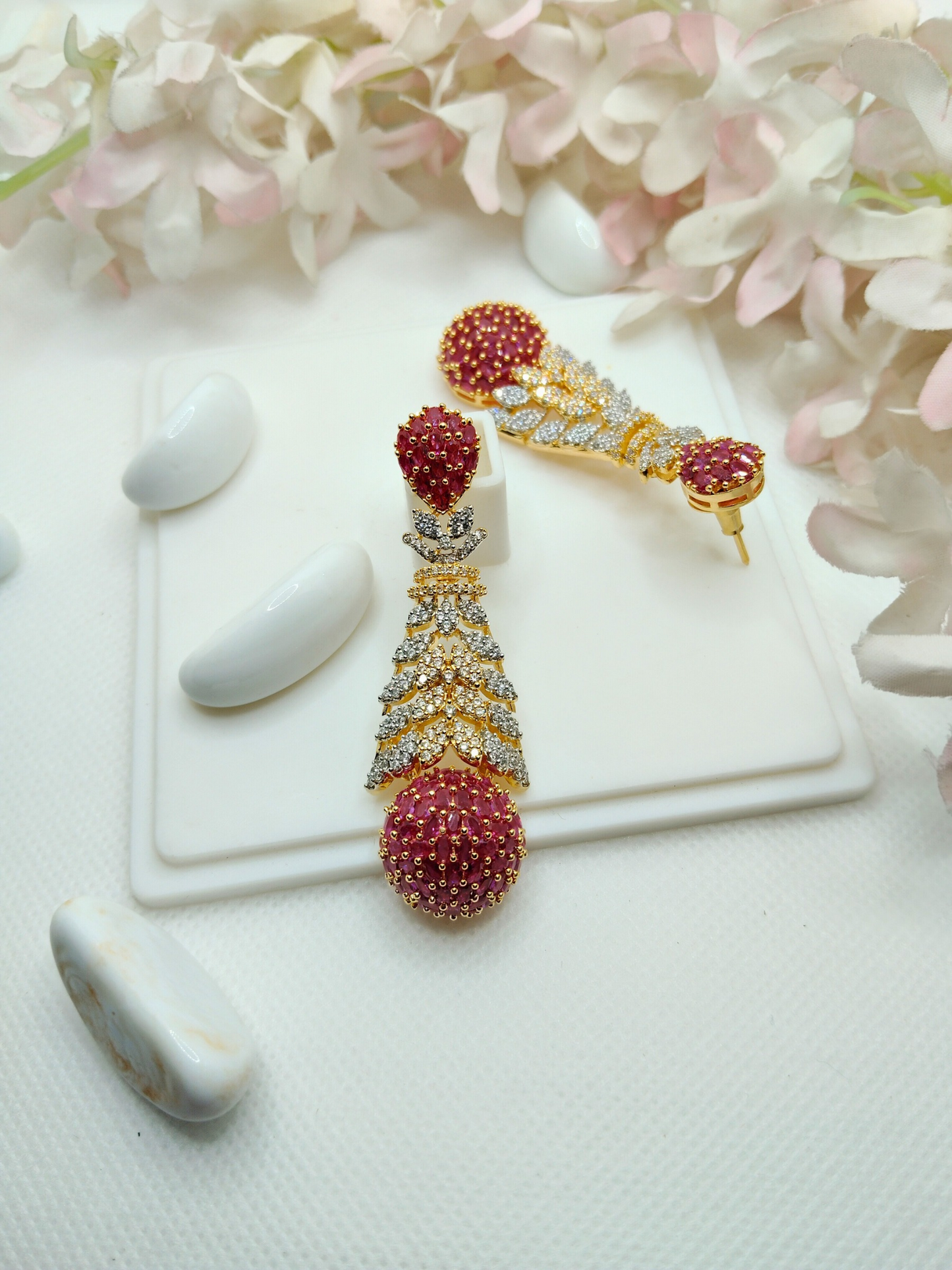RUBY RATI AD EARRING - 65% OFF