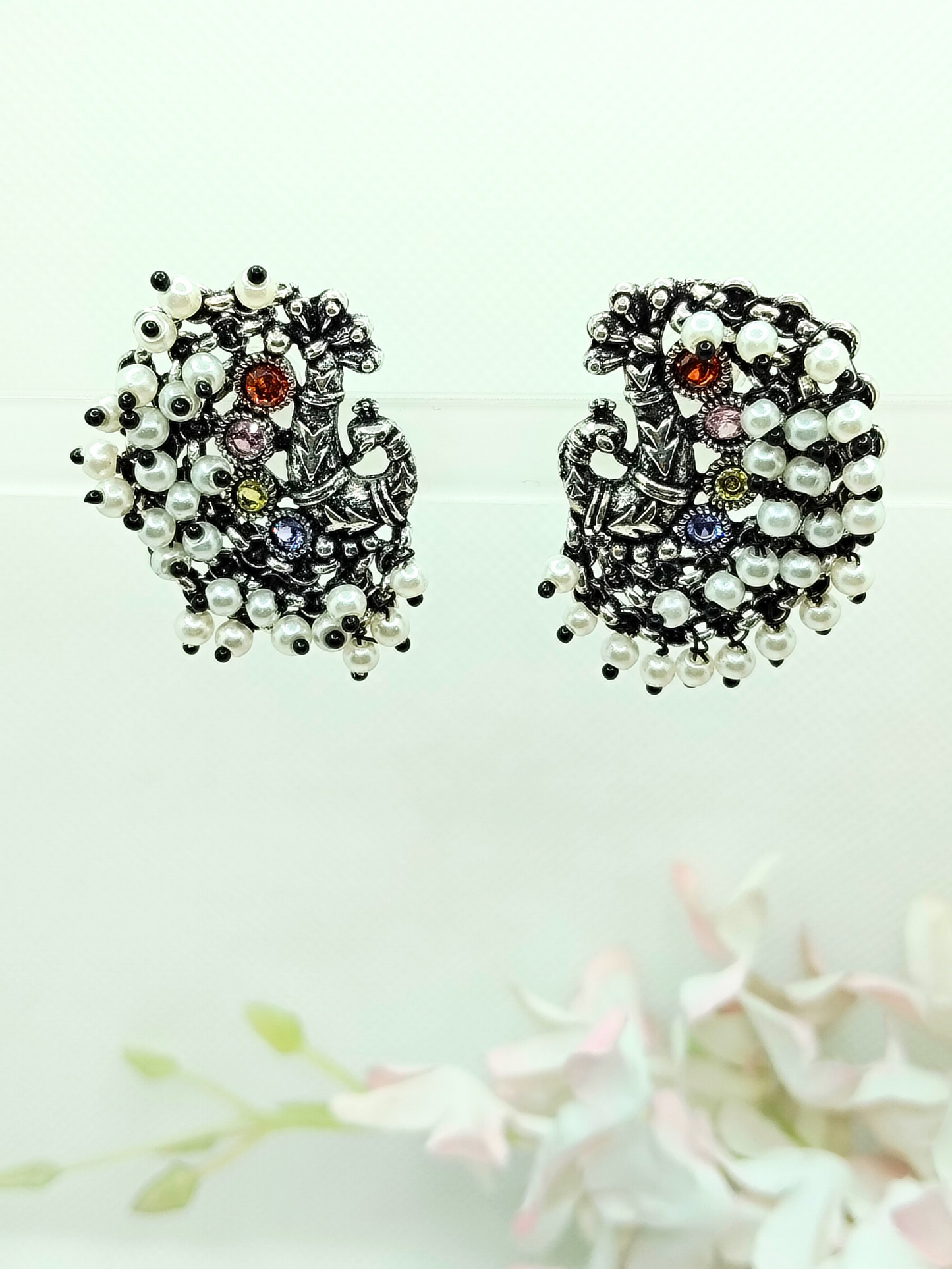 MULTICOLOR MOR AD PEARL STUD -60% OFF
