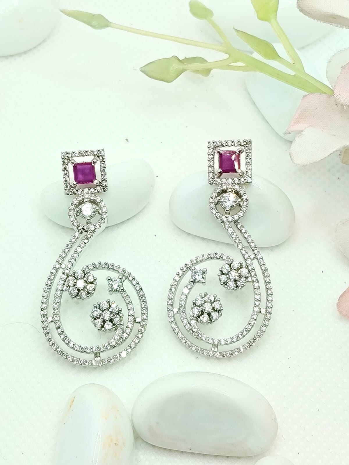 RUBY SAVI AD EARRING