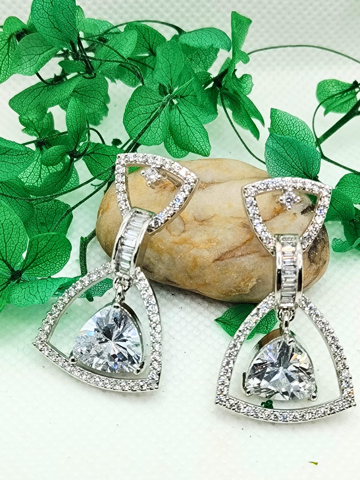 WHITE ADITI AD EARRING
