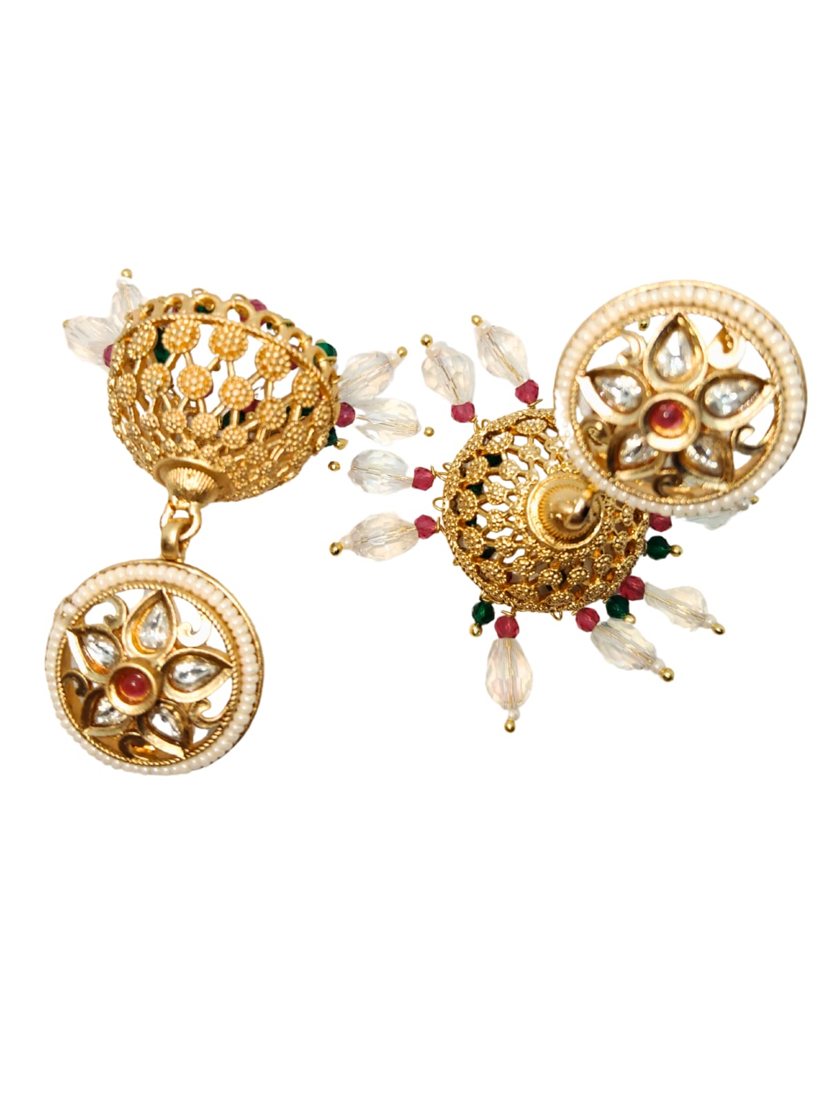 MULTICOLOR AARNA RAJWADI JHUMKA - 55% OFF