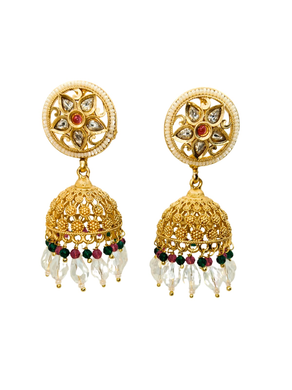 MULTICOLOR AARNA RAJWADI JHUMKA - 55% OFF