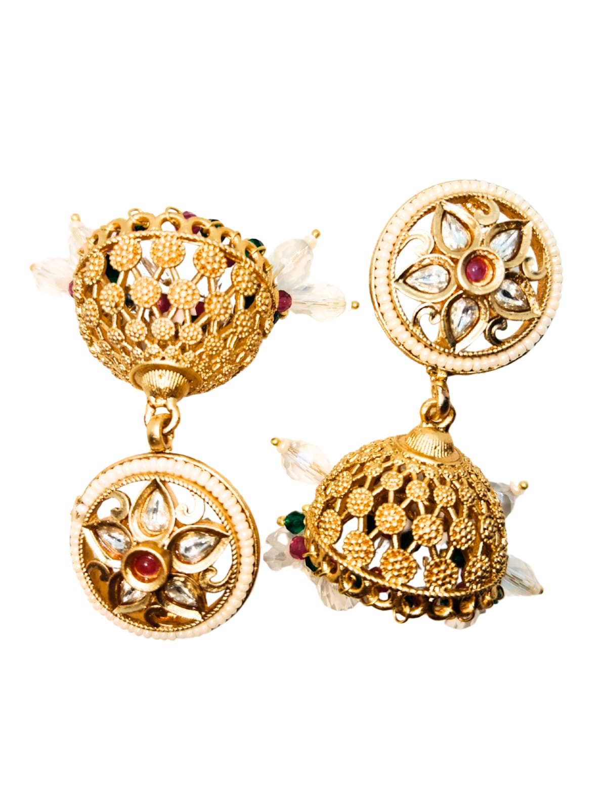 MULTICOLOR AARNA RAJWADI JHUMKA - 55% OFF
