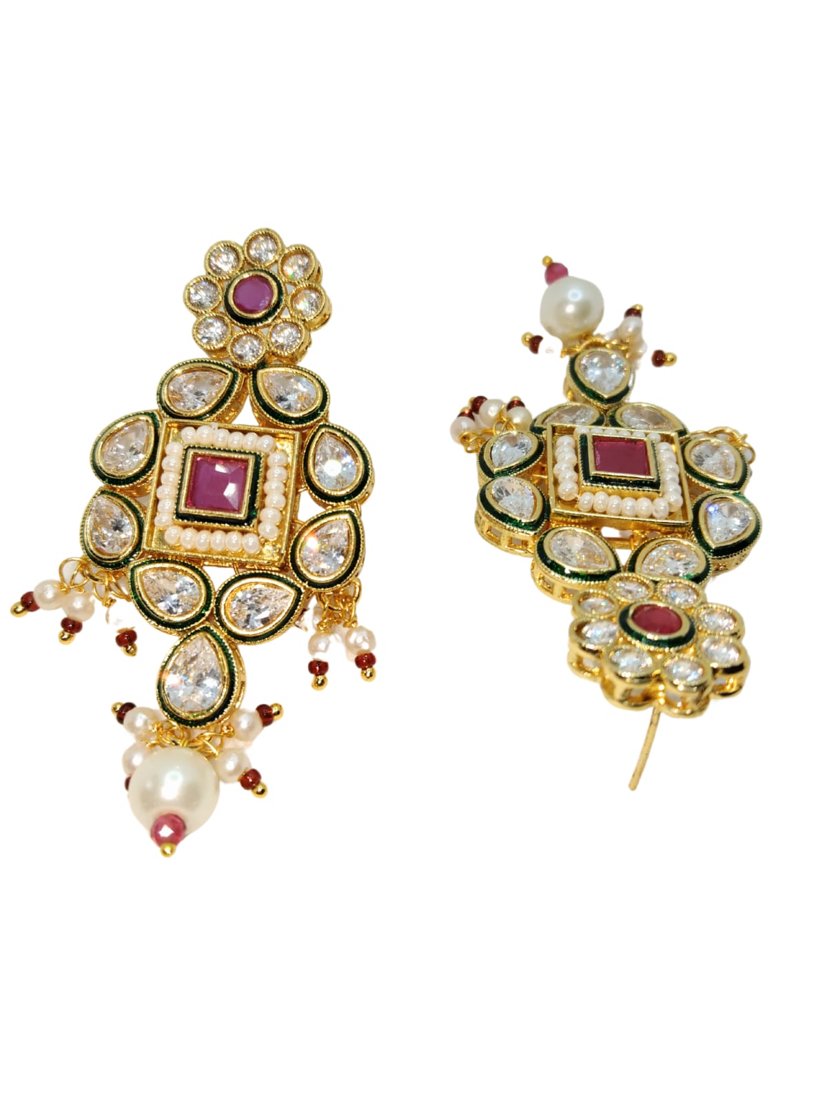 RANI TAAMASI KUNDAN PEARL DANGLER - 55% OFF