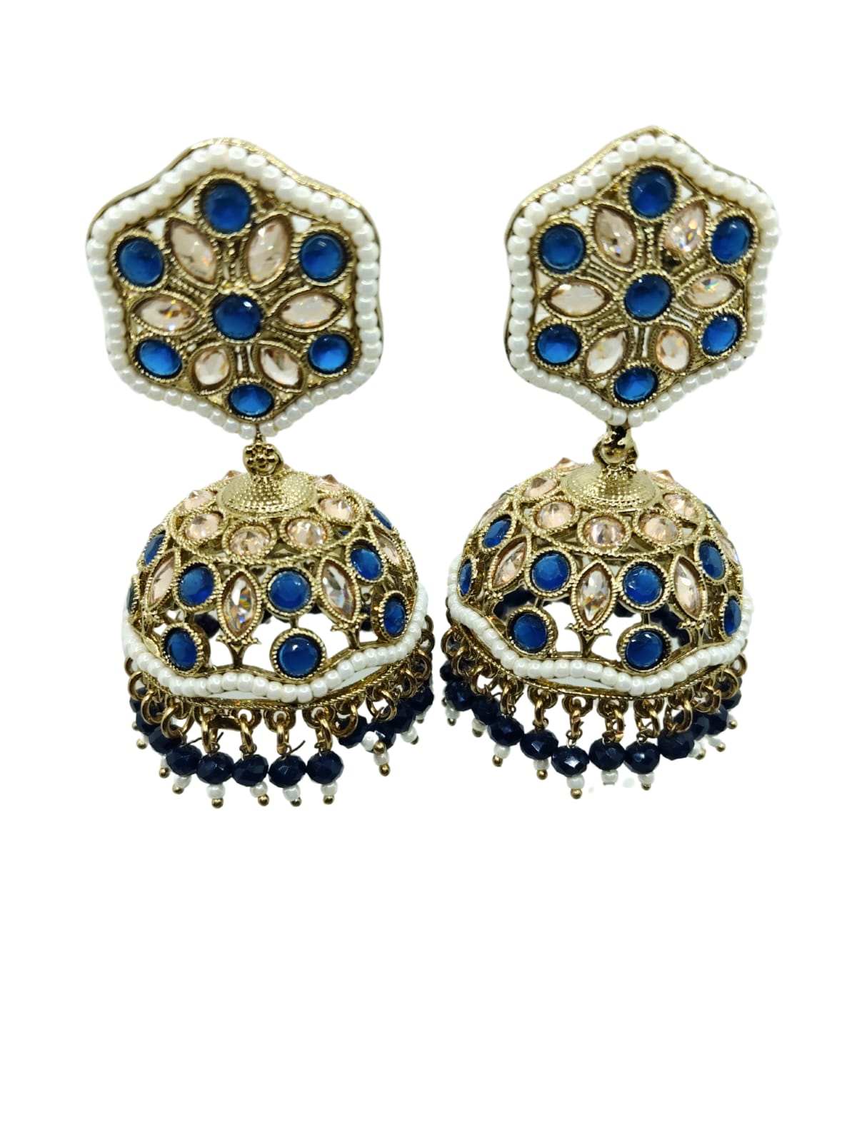 BLUE VRINDA AD JHUMKA - 55% OFF
