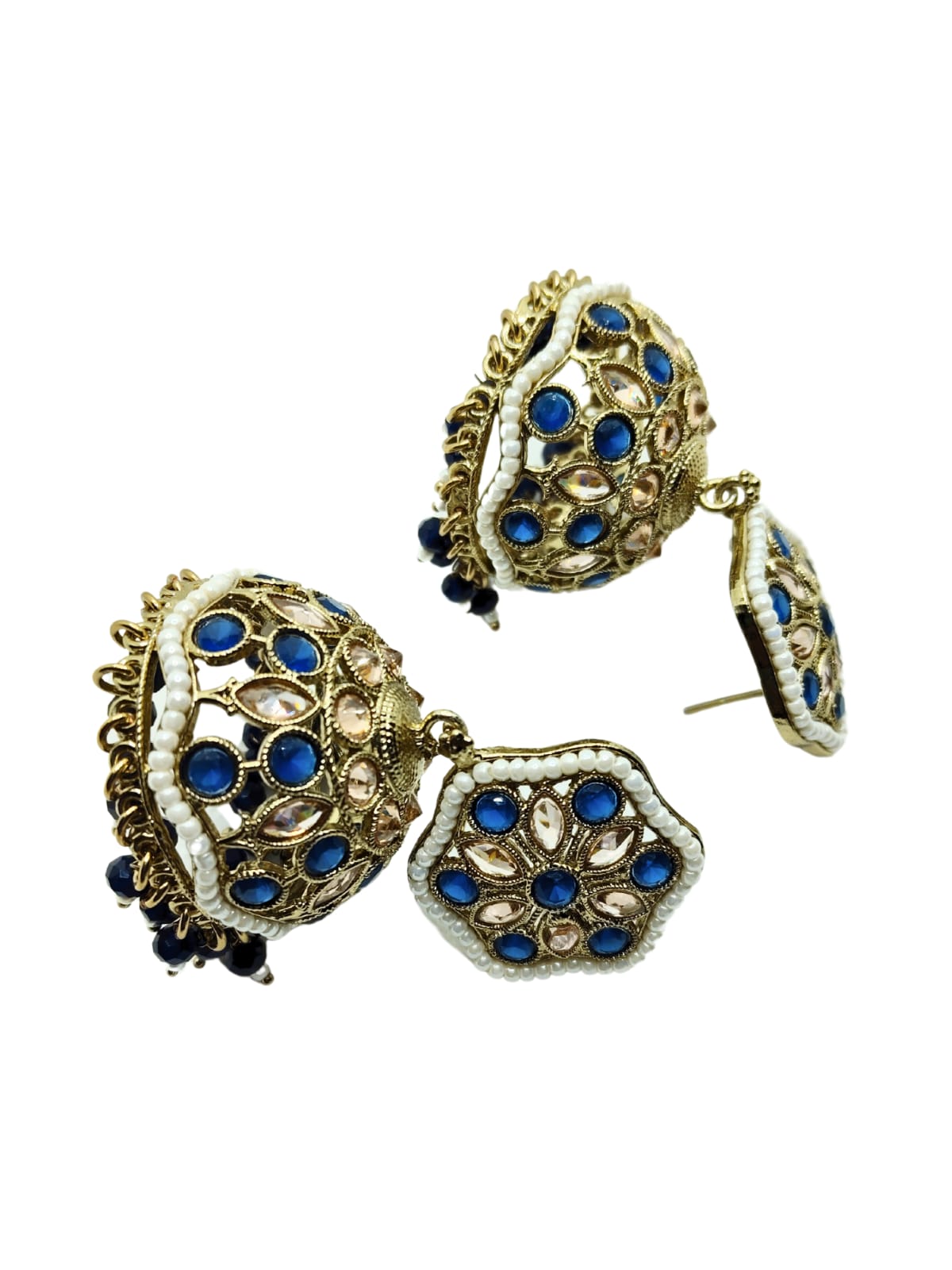 BLUE VRINDA AD JHUMKA - 55% OFF