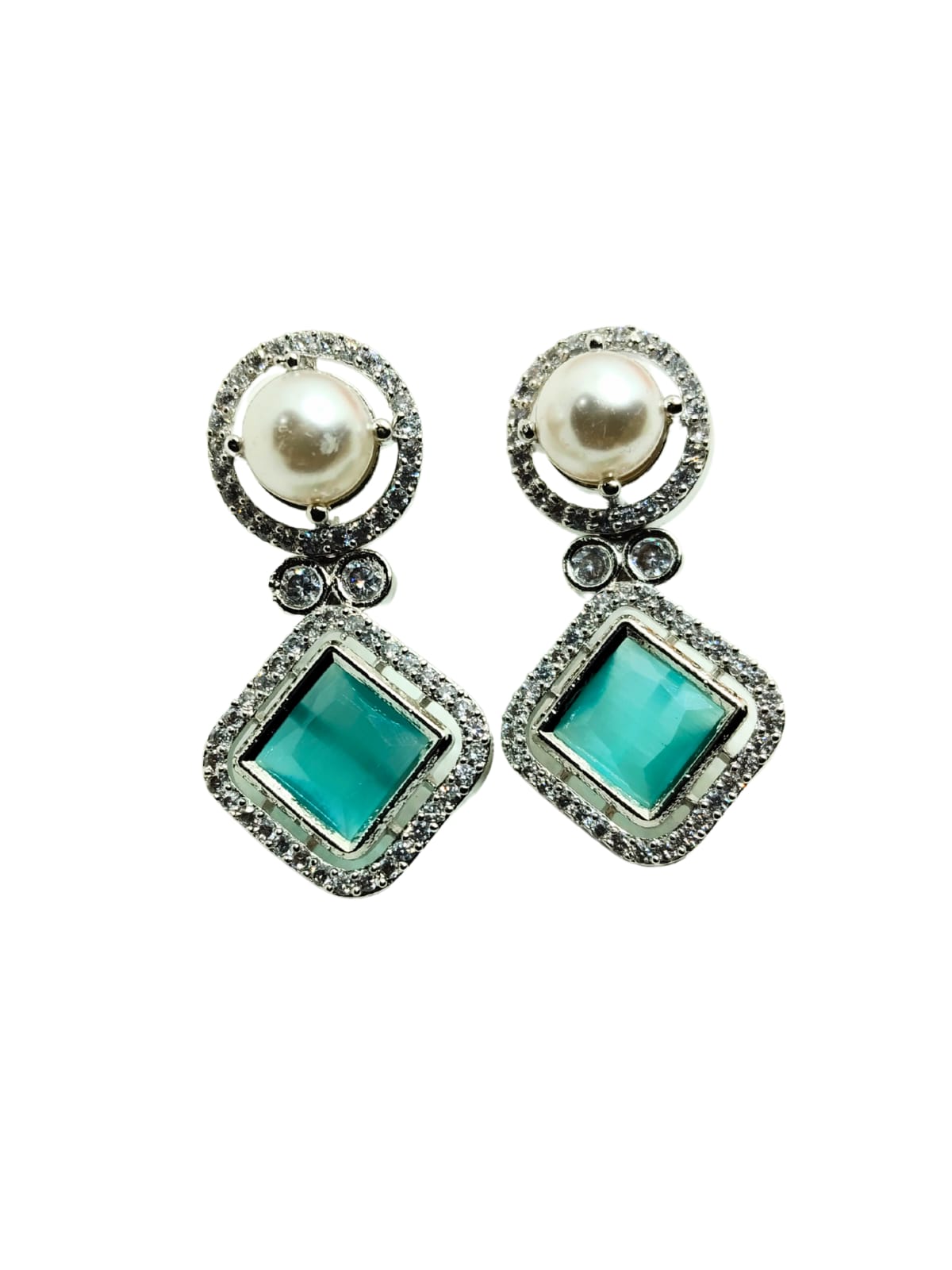 TURQUOISE MIRA AD PEARL DANGLER - 55% OFF
