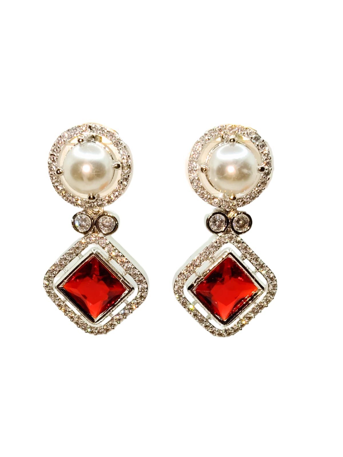 RED MIRA AD PEARL DANGLER- 55% OFF