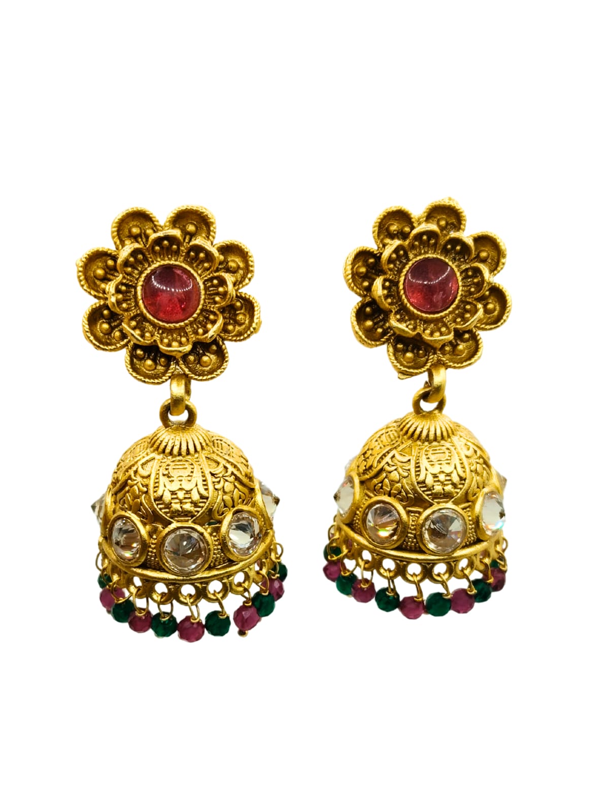 REG GREEN AYANA AD RAJWADI JHUMKA- 55% OFF