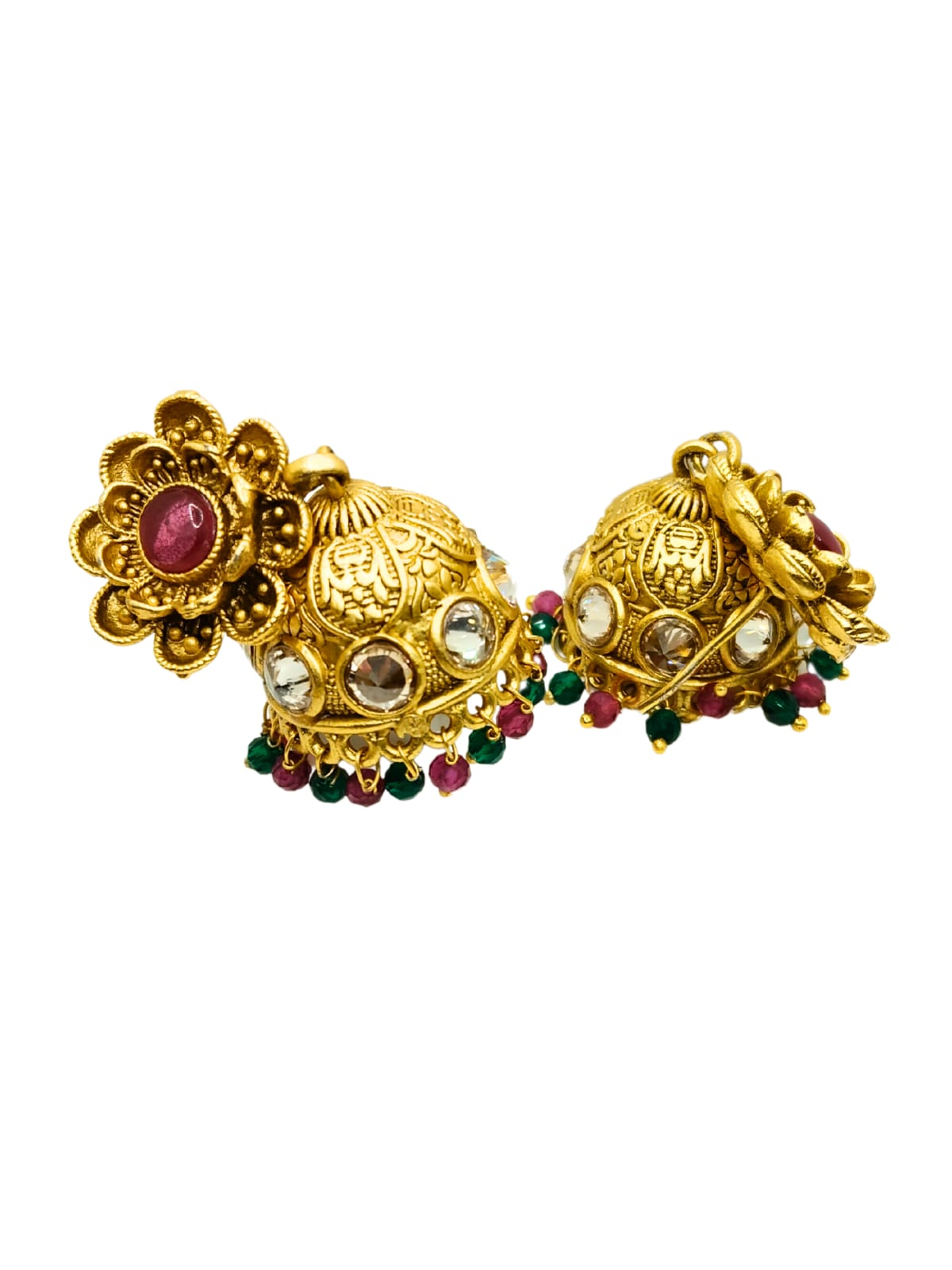 REG GREEN AYANA AD RAJWADI JHUMKA- 55% OFF