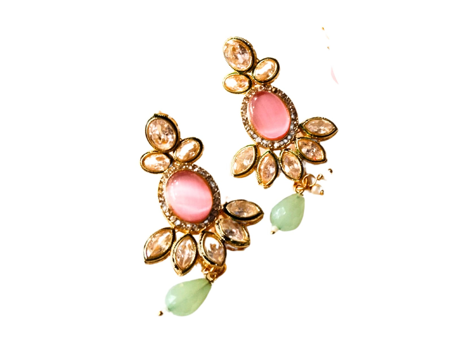 MINT PINK BINAL KUNDAN CHOKER - 55% OFF