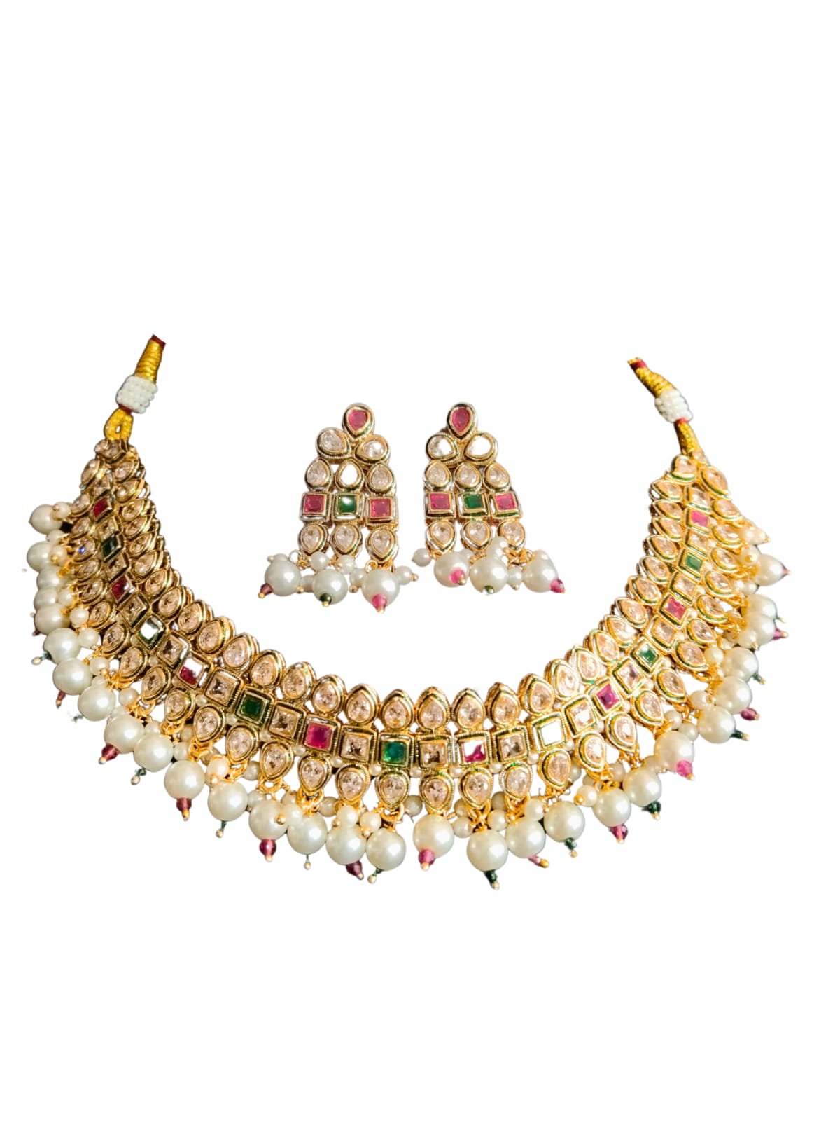 RANI GREEN KRITI KUNDAN CHOKER - 55% OFF