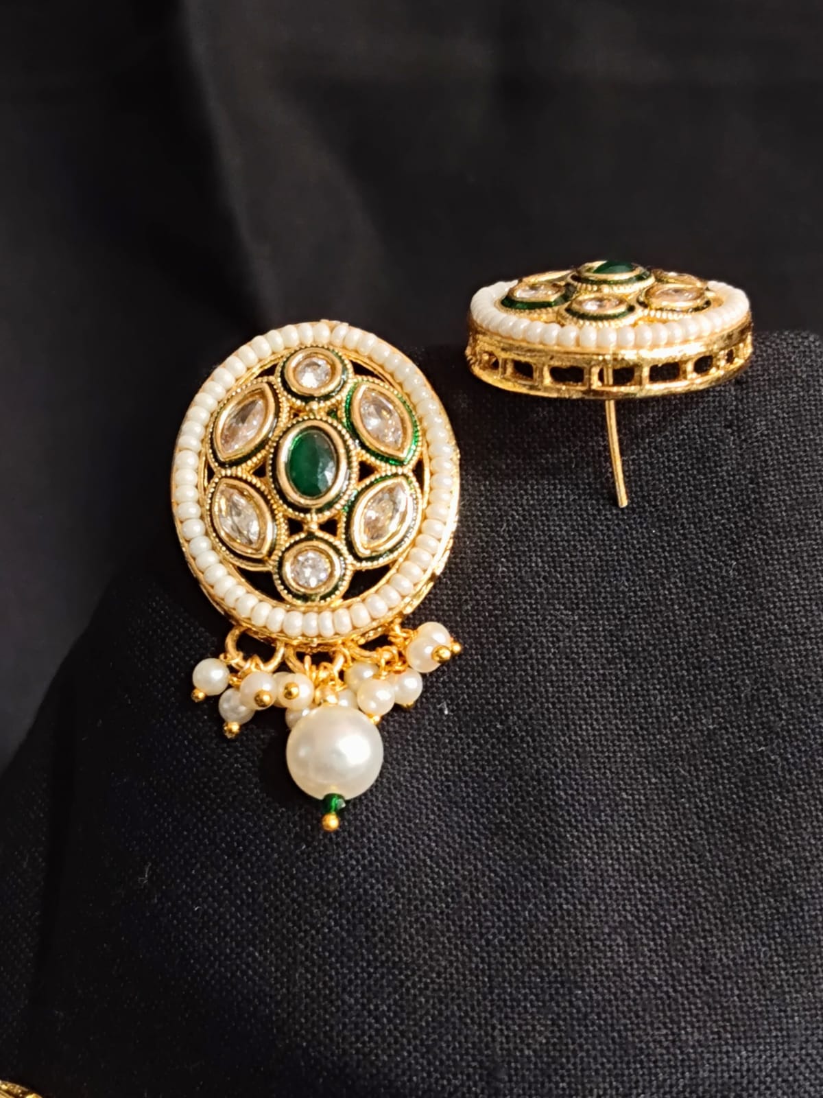 EMERALD MYRA KUNDAN CHOKER - 55% OFF