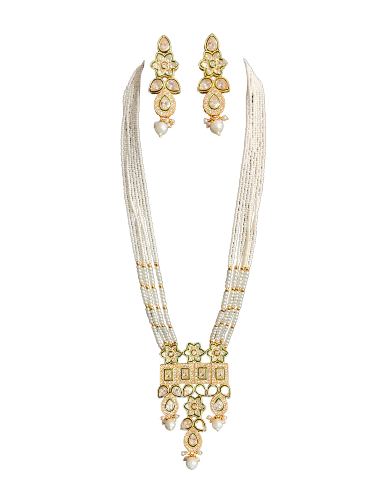 WHITE RADHYA LONG PEARL NECKLACE - 55% OFF