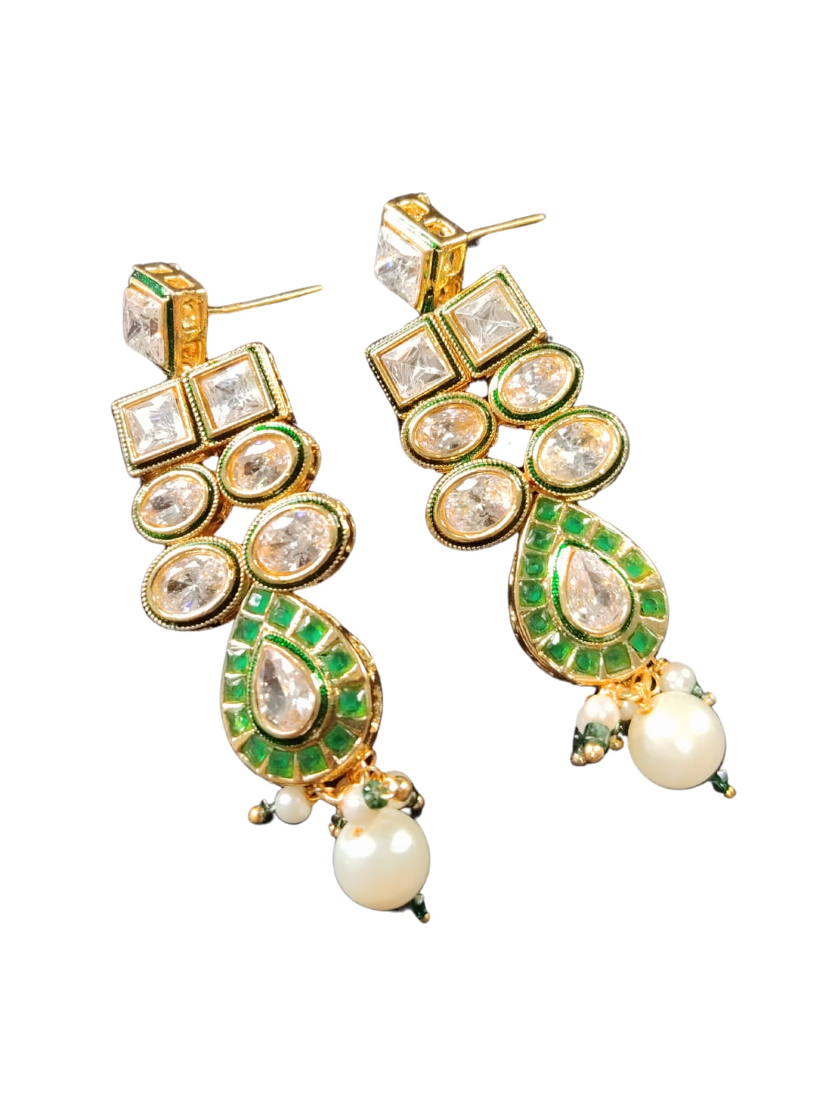 GREEN KAMYA KUNDAN NECKLACE - 55% OFF