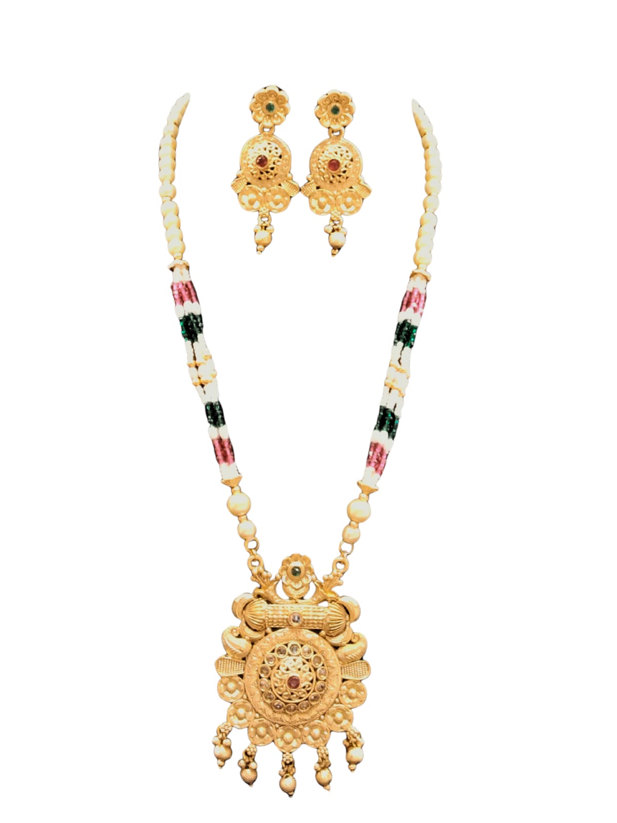 RAJWADI ISHANI PEARL NECKLACE SET - 60% OFF