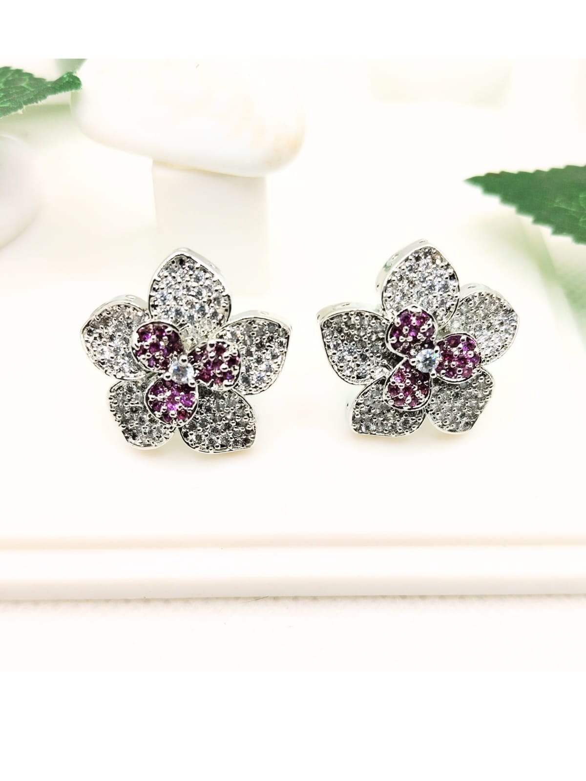 MAGENTA AMOLI AD STUD - 60% OFF