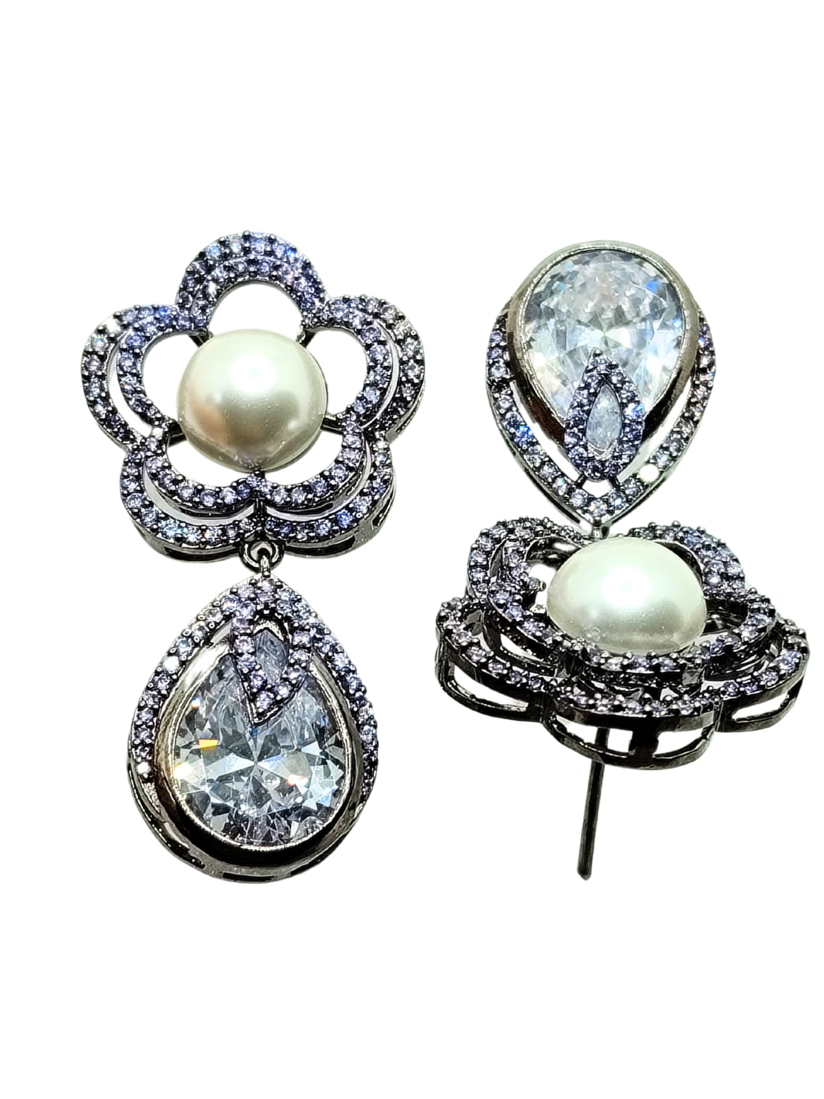 PEARL RAMBHA AD DANGLER EARRING - 60% OFF