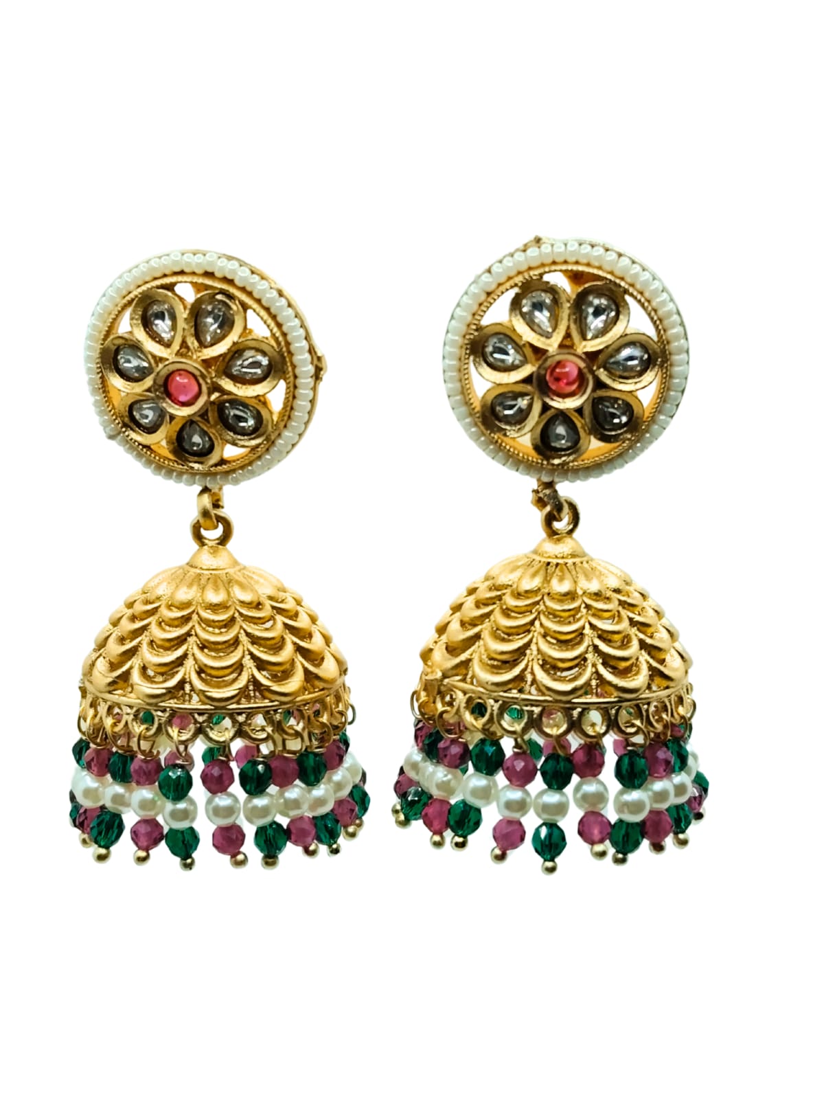 REG GREEN KALYANI RAJWADI JHUMKA