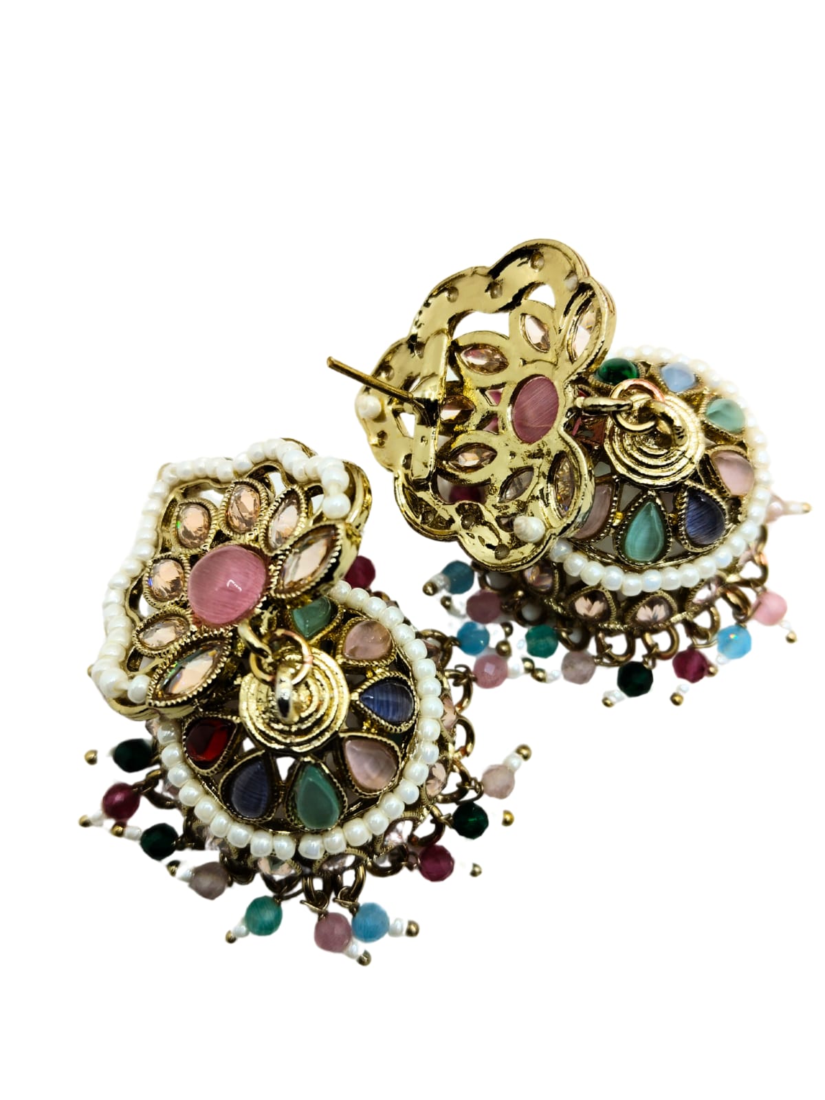 MULTICOLOR CHARVI AD PEARL JHUMKA - 60% OFF