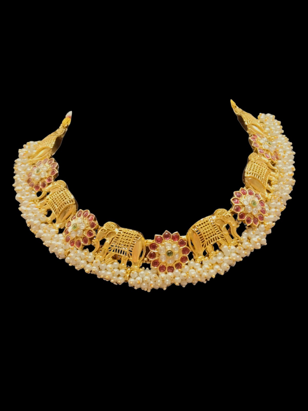 GOLD SAMRIDDHI PEARL CHOKER SET - 55% OFF
