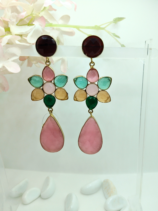 MULTI MENKA LONG EARRING