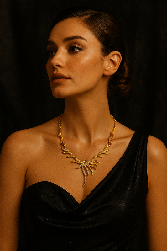 GOLD KIRAN NECKLACE - 65% OFF