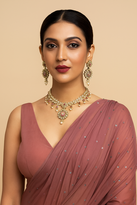 RANI KASHVI KUNDAN NECKLACE - 55% OFF