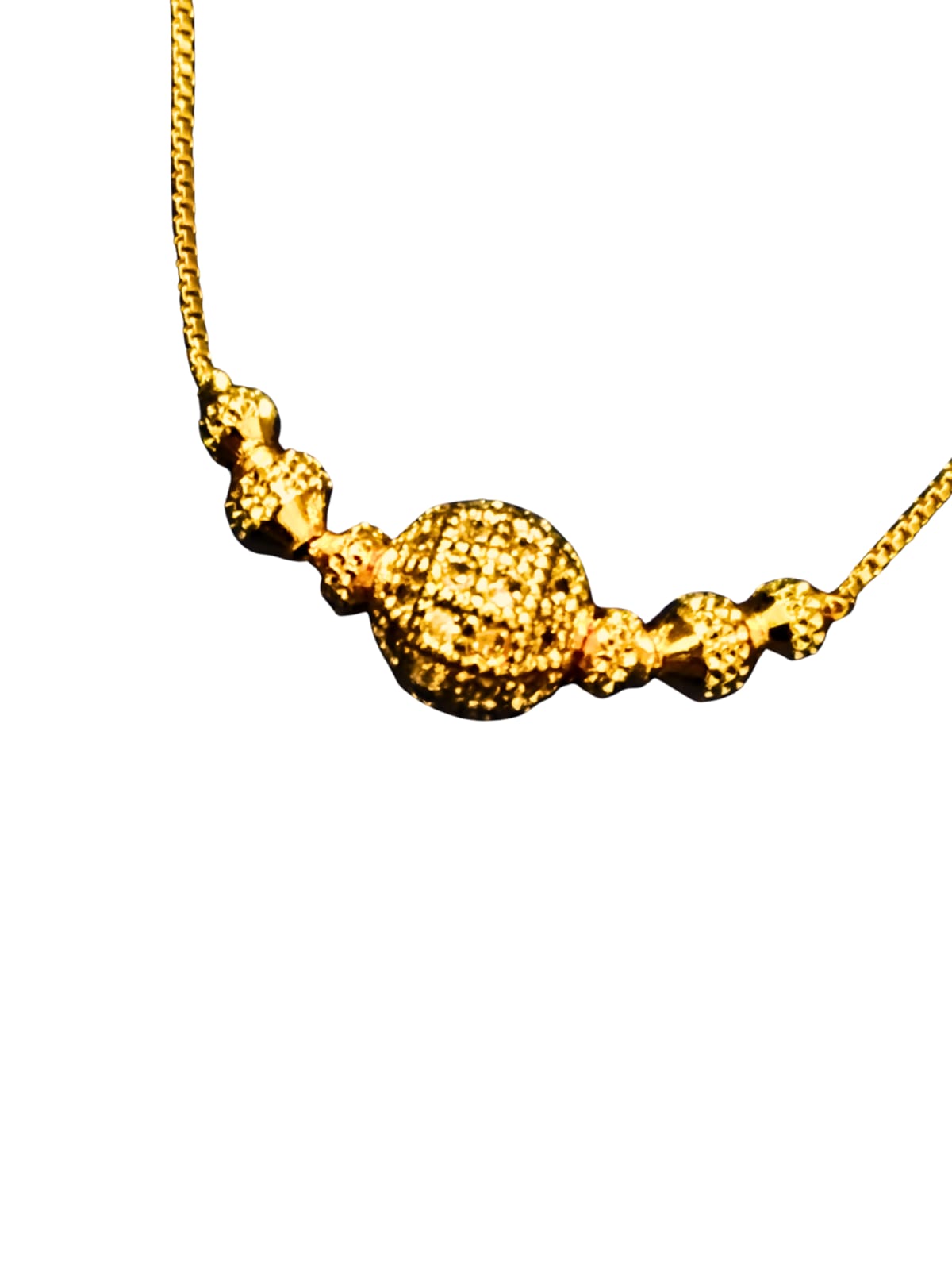 MYRA AD GOLD PLATED BALL CHAIN -18"