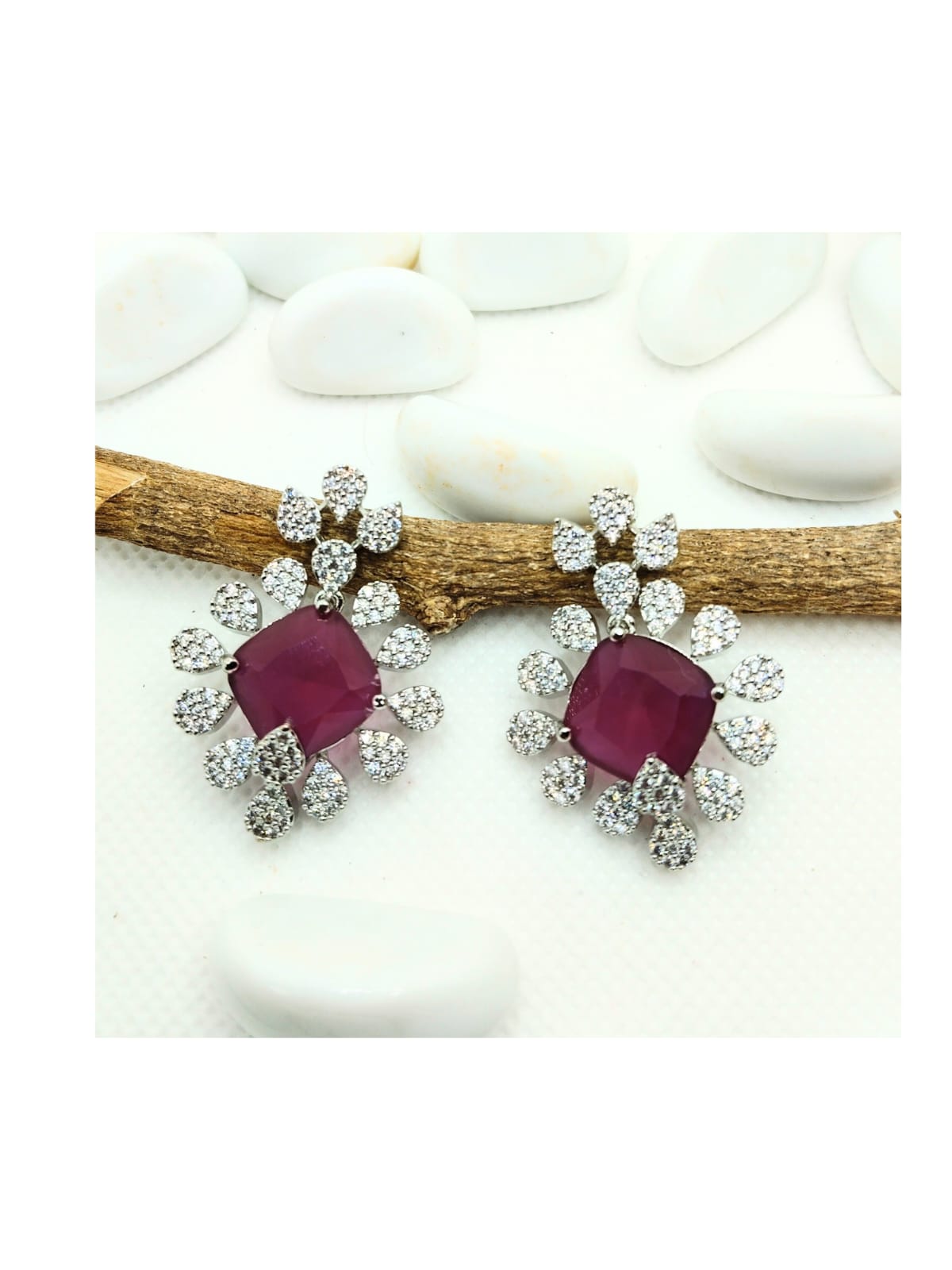 RUBY ANGELE AD EARRING