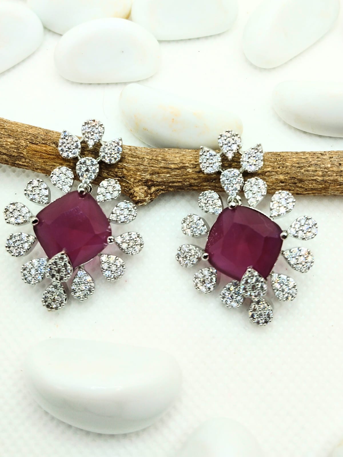 RUBY ANGELE AD EARRING