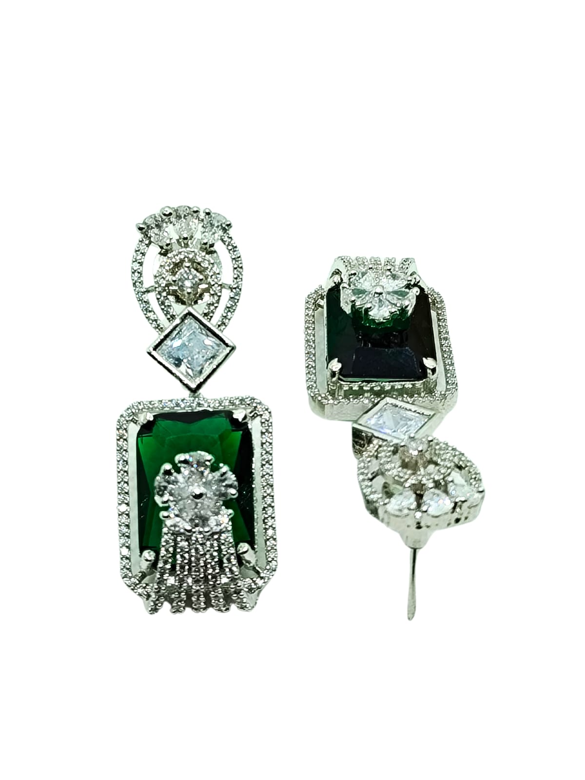 GREEN GRETA AD DANGLER EARRING