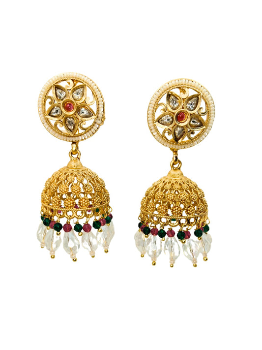 MULTICOLOR AARNA RAJWADI JHUMKA - 55% OFF