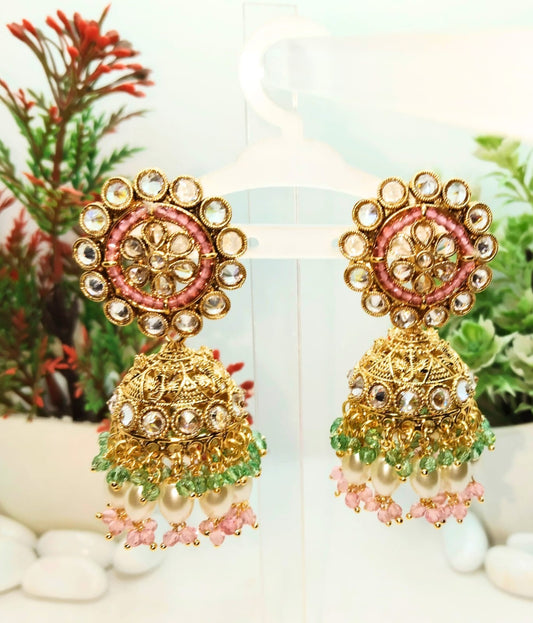 MINT PINK BHAVYA AD JHUMKA - 55% OFF