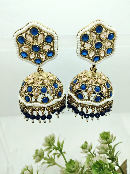 BLUE VRINDA AD JHUMKA - 55% OFF