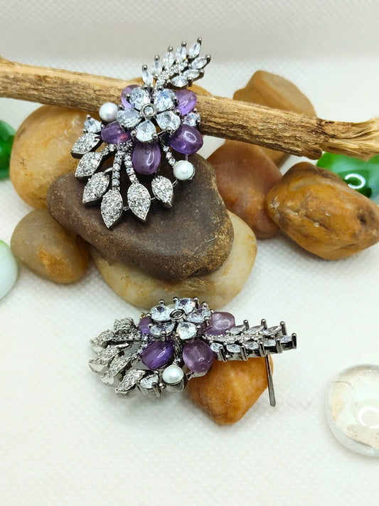 PURPLE ADVIKA AD PEARL DANGLER