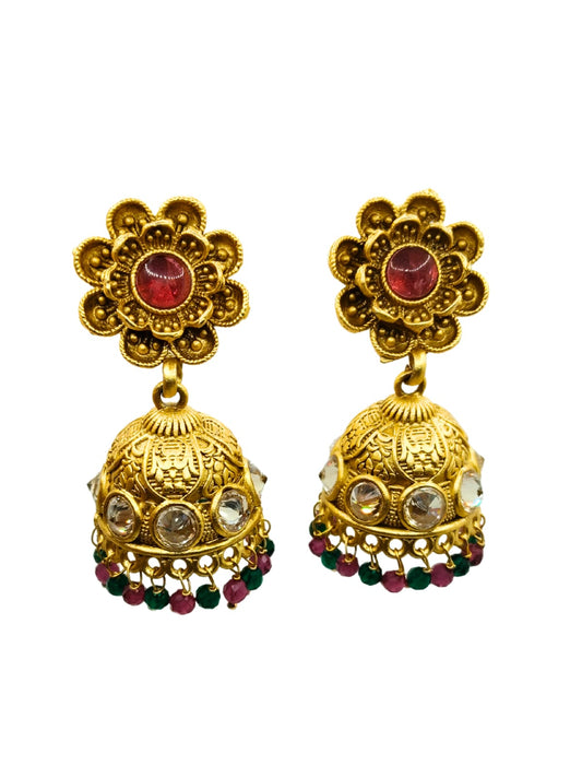 REG GREEN AYANA AD RAJWADI JHUMKA