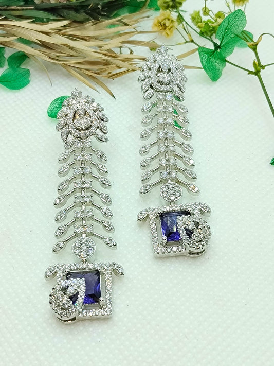 PURPLE JASMINE AD LONG EARRING - 55% OFF
