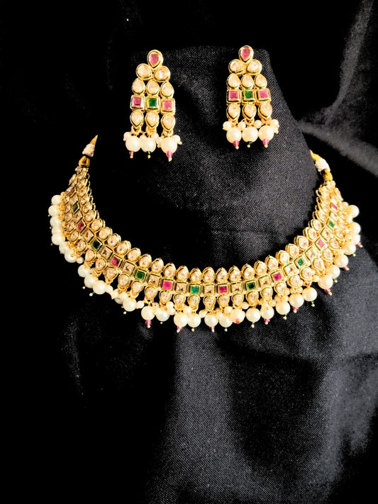 RANI GREEN KRITI KUNDAN CHOKER - 55% OFF