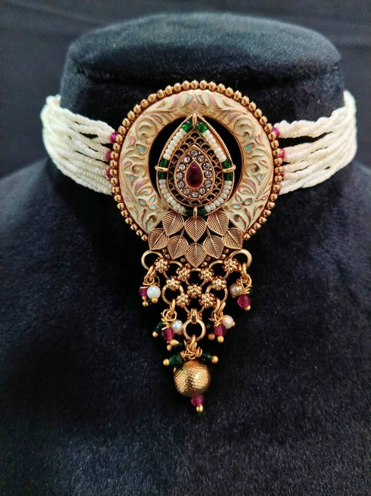 RAJWADI HEMANGINI NECKLACE - 55% OFF