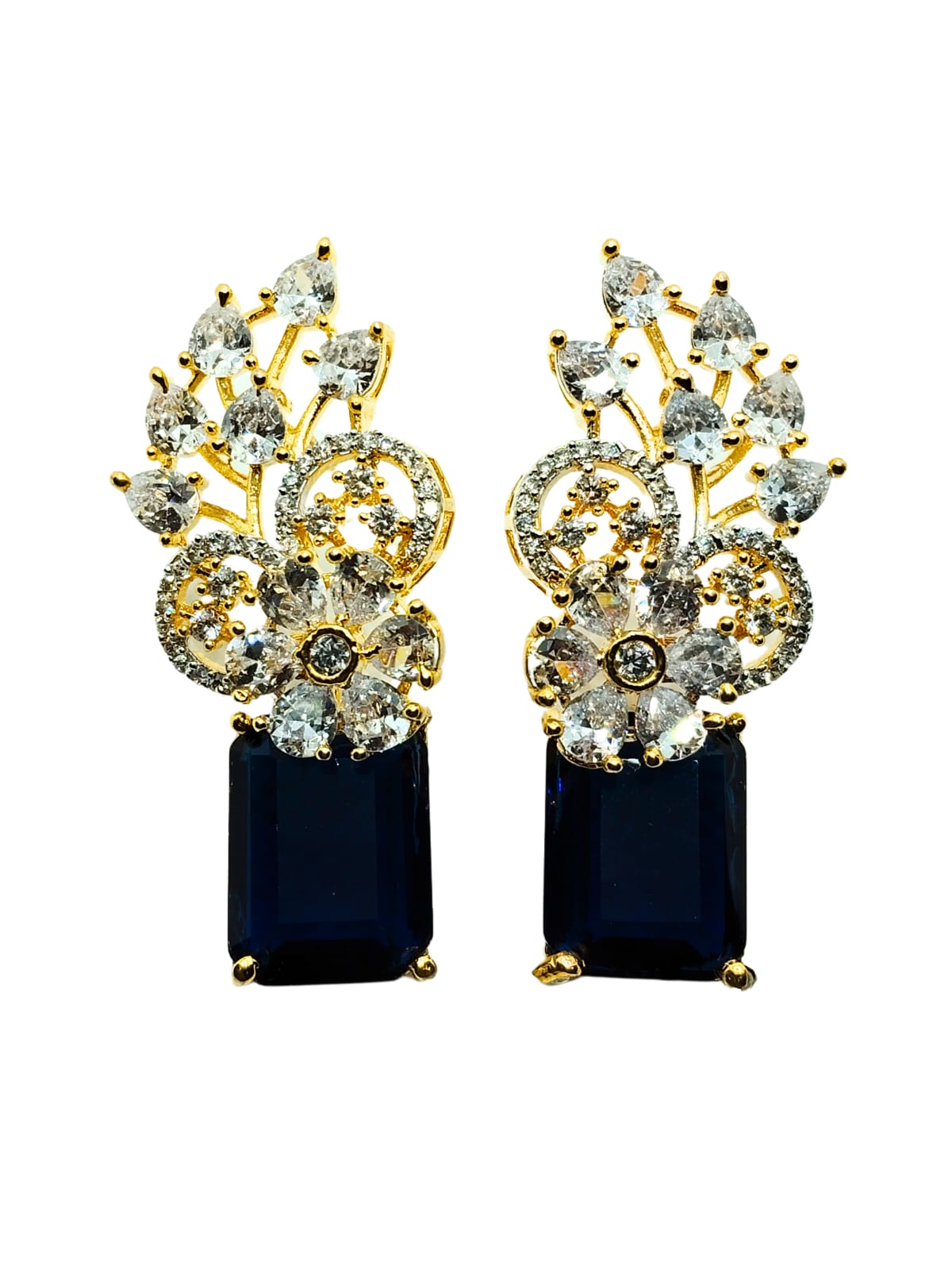 BLUE DIVYA AD EARRING