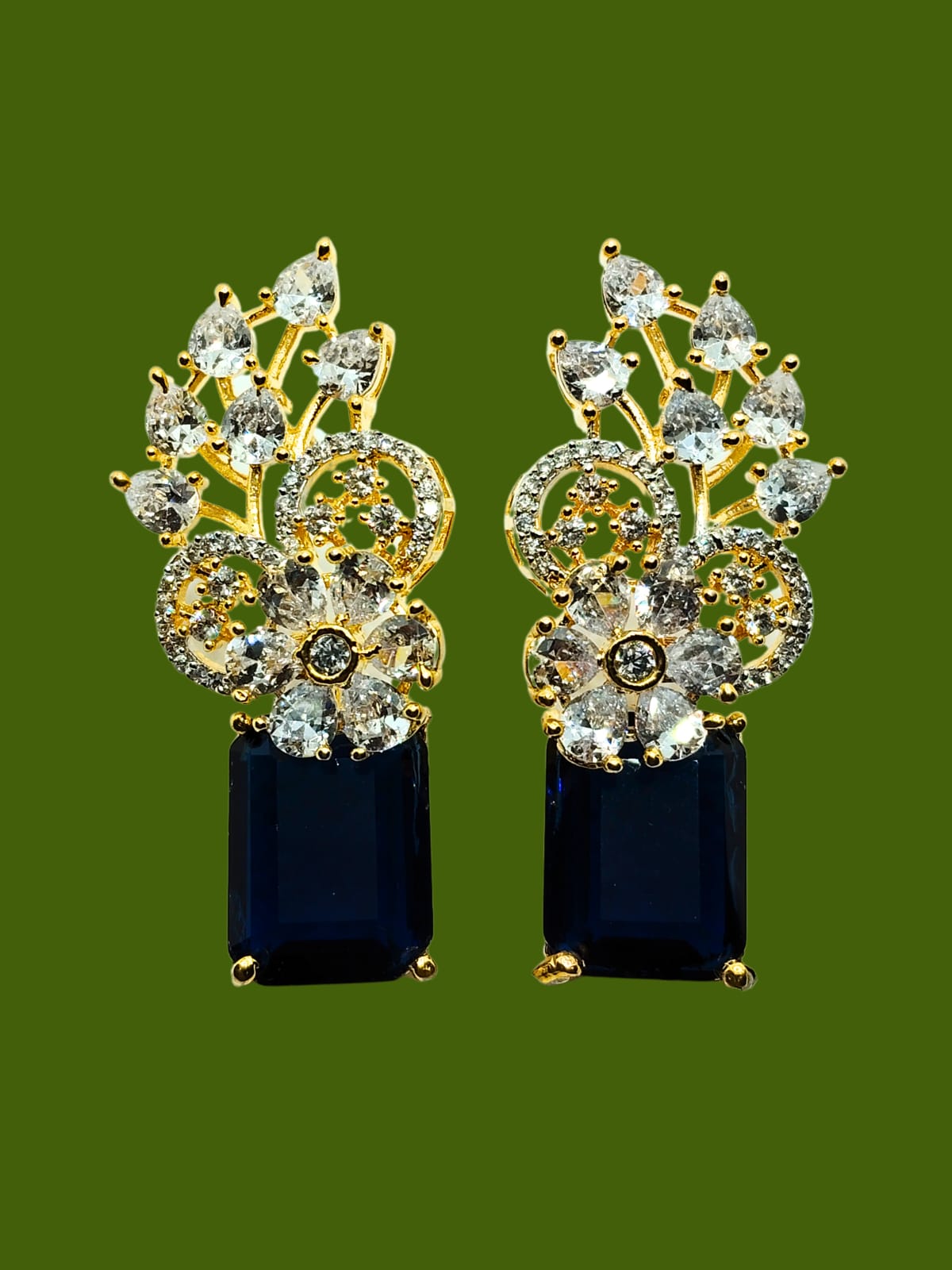 BLUE DIVYA AD EARRING