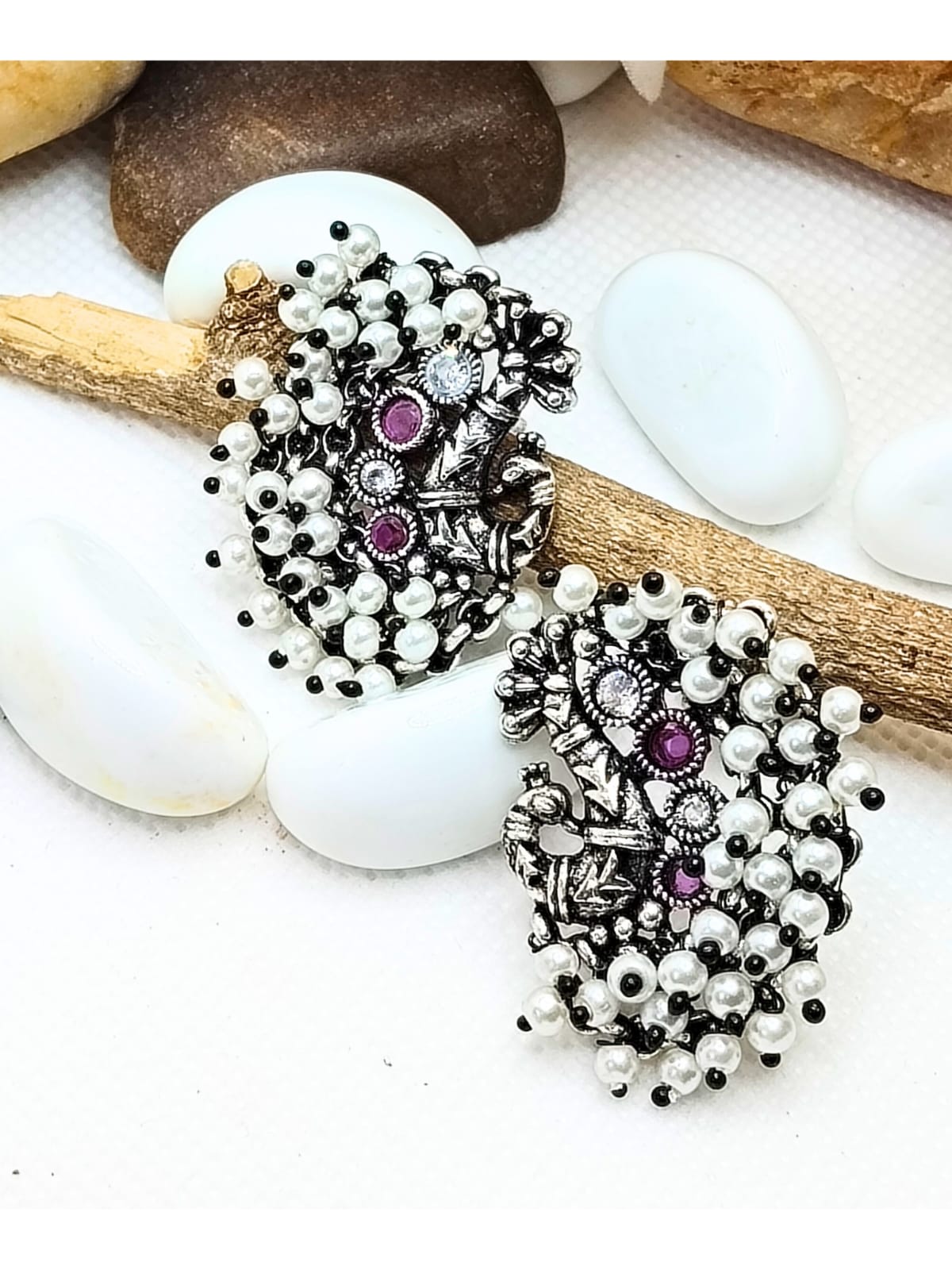 RUBY MOR AD PEARL STUD - 60% OFF