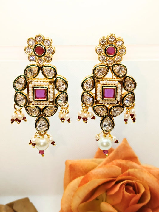 RANI TAAMASI KUNDAN PEARL DANGLER