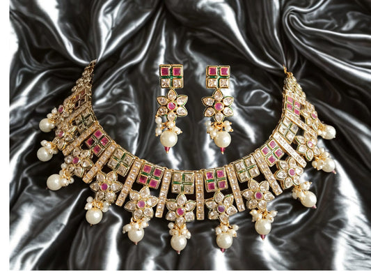 RUBY JIYA KUNDAN CHOKER - 55% OFF
