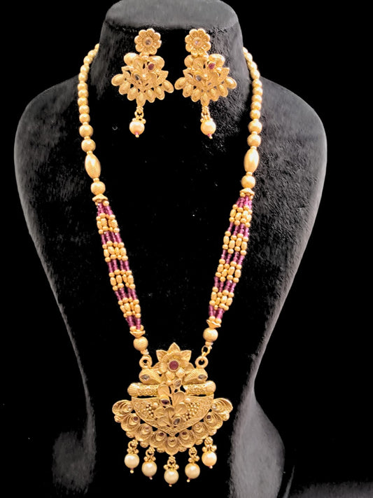 RAJWADI ADHIRA  PEARL NECKLACE SET - 60% OFF