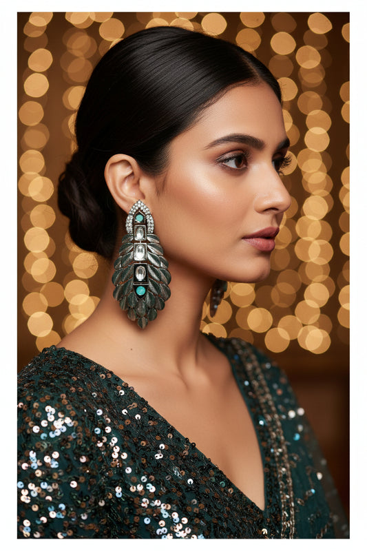 SILVER GLAM AD EARRING - 60% OFF