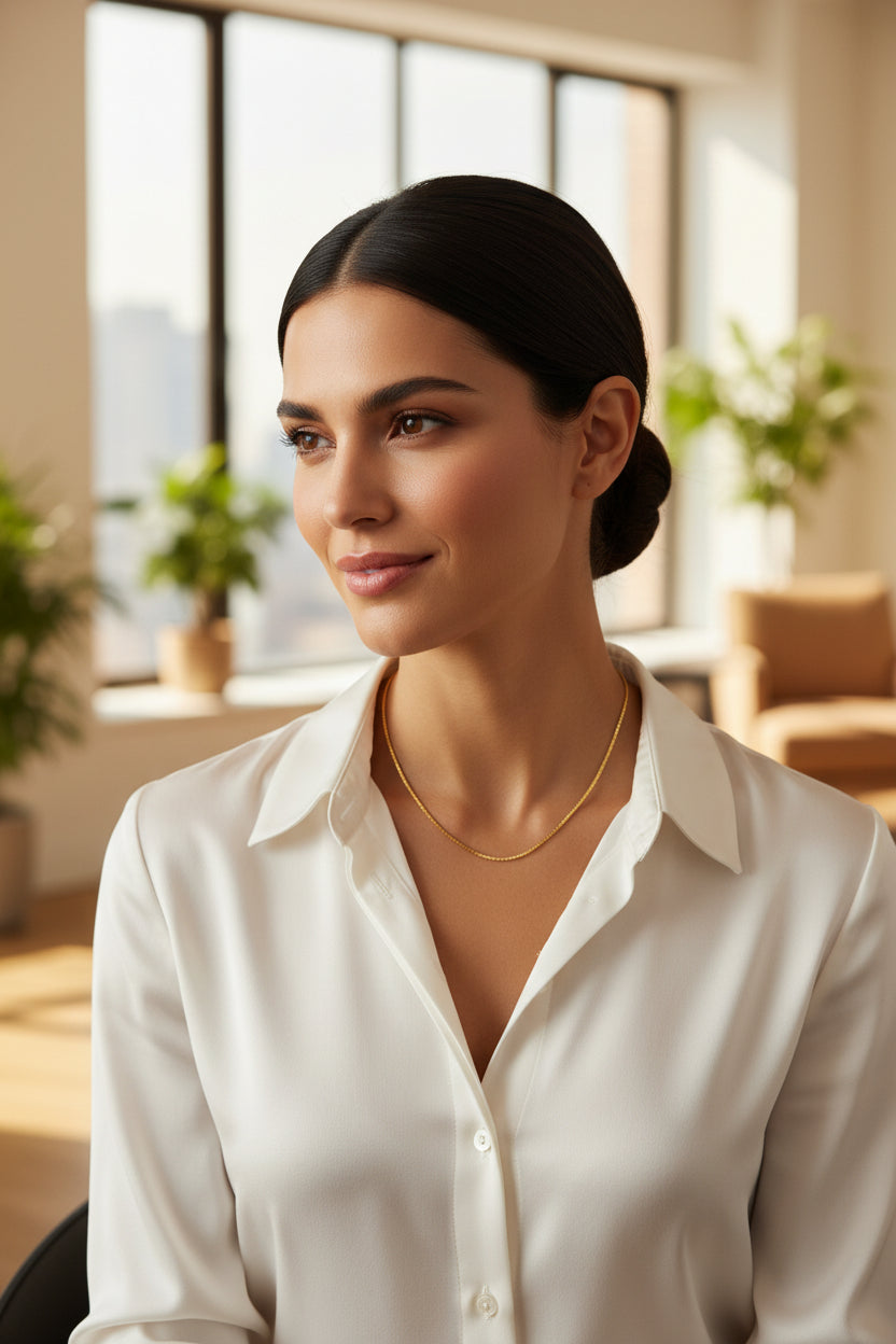 THIN  IVAN GOLD PLATED CHAIN